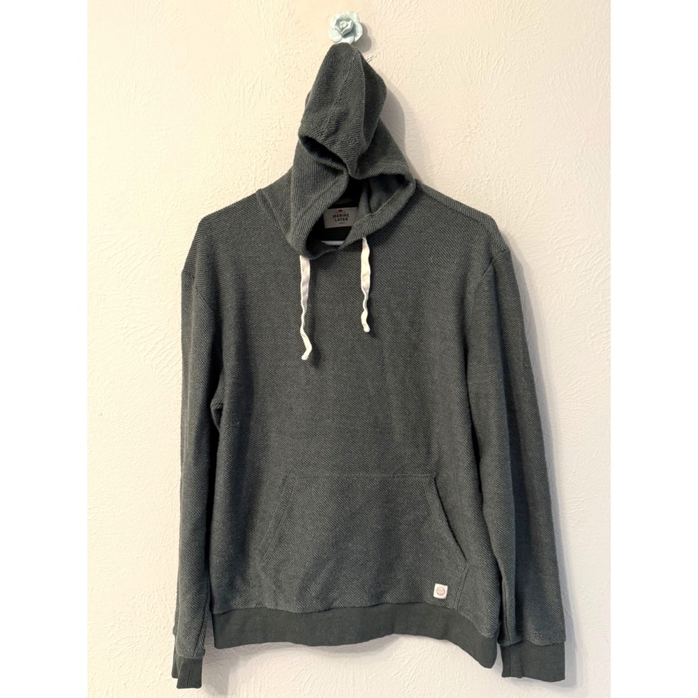 Marine Layer Pullover Hoodie Textured men's size S Green Beachy
